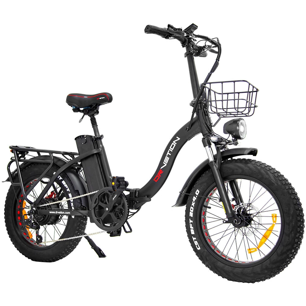 [EU DIRECT] DRVETION CT20 Electric Bike 48V 20AH SamsungBattery 750W Motor 20*4.0inch Fat Tires 80-120KM Max Mileage 150KG Max Load Folding Electric Bicycle