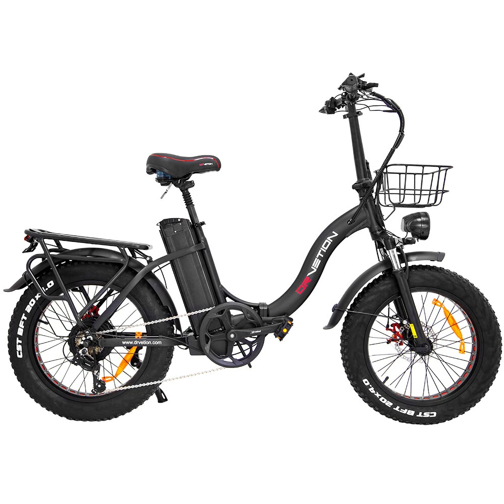 [EU DIRECT] DRVETION CT20 Electric Bike 48V 20AH SamsungBattery 750W Motor 20*4.0inch Fat Tires 80-120KM Max Mileage 150KG Max Load Folding Electric Bicycle