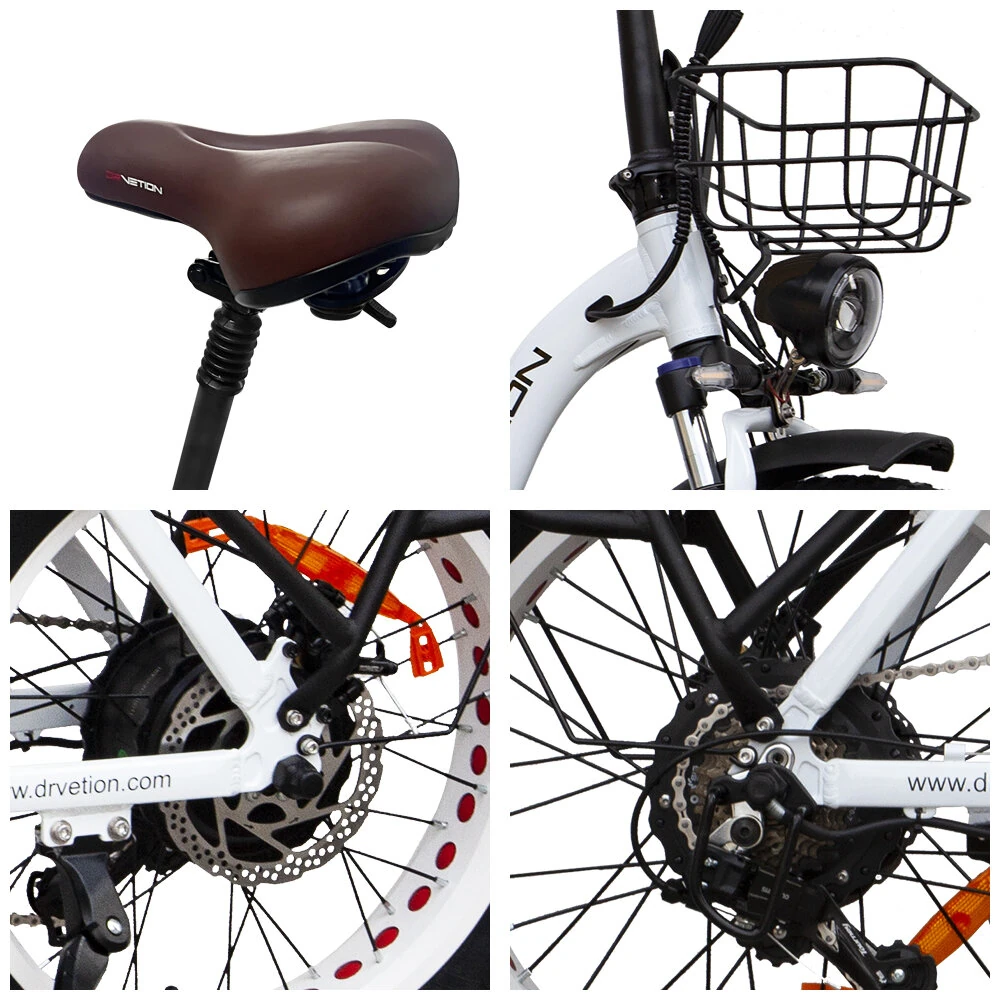 [EU DIRECT] DRVETION CT20 Electric Bike 48V 20AH SamsungBattery 750W Motor 20*4.0inch Fat Tires 80-120KM Max Mileage 150KG Max Load Folding Electric Bicycle