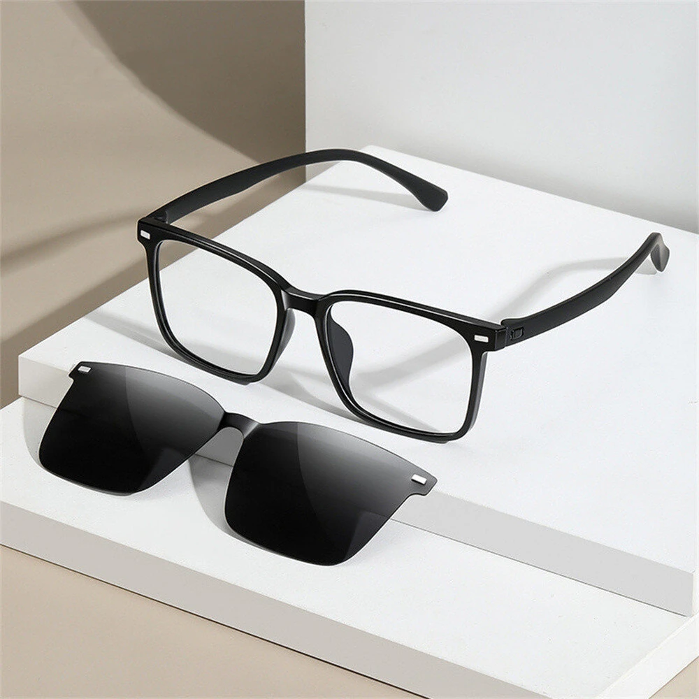 Magnetic Sunglasses for Men Women Fashion Square Lightweight Outdoor UV400 Sunshade Fishing Driving Eyeglasses