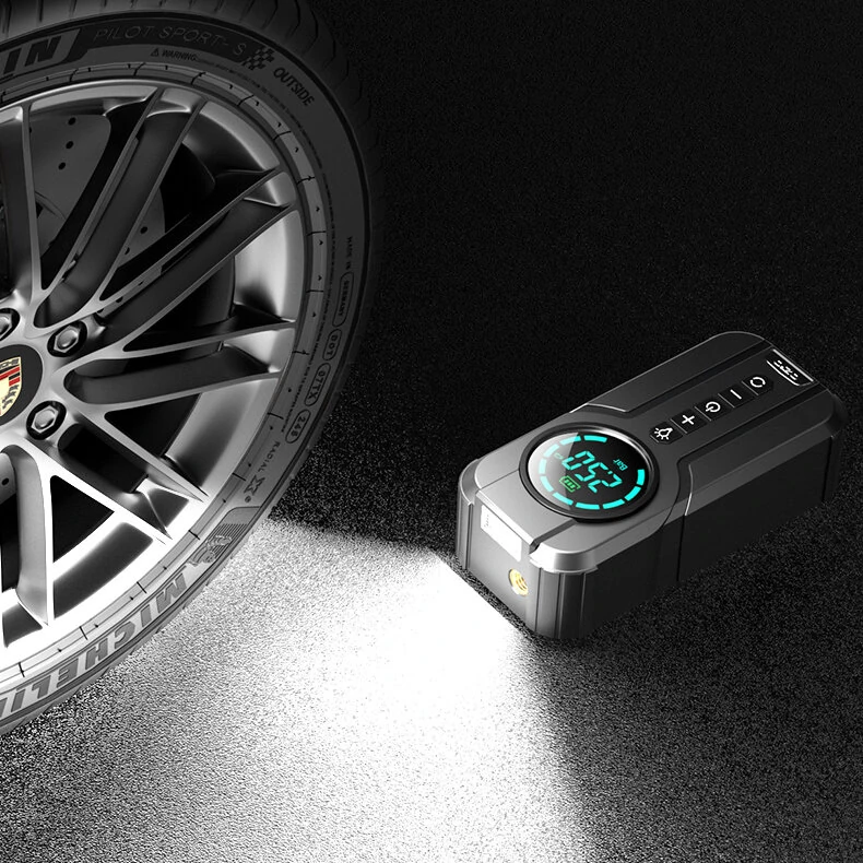 TUERBB T-AP01 Cordless Inflatable Pump 150psi Mini Portable Car Air Pump Emergency Power Bank with HD Display