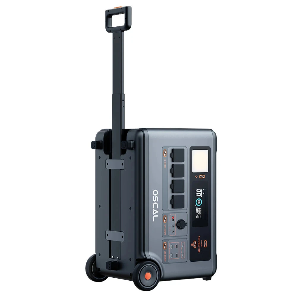 [EU Direct] Blackview OSCAL PowerMax 6000W 3600Wh Portable Power Station with Blackview Oscal PM400 PRO 400W Foldable Solar Panel, LiFePO4 Solar Generator with AC Outlets,  for Home Use, Outdoor Camping, RV Trip