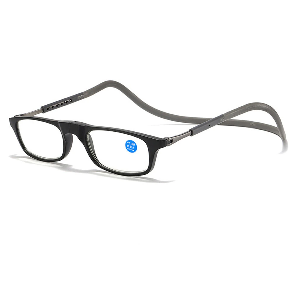 1 Pcs Lightweight Portable Soft Tape Hanging Neck Magnetic Reading Glasses Comfortable HD Anti-blue Light Presbyopia Glasses