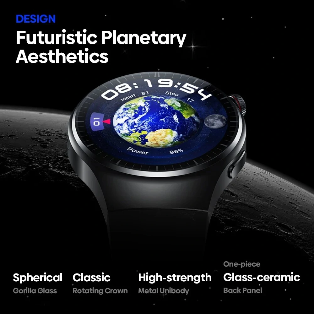 [Flagship 2024]Zeblaze Thor Ultra 4G 1.43 inch AMOLED 466*466 pixels HD Display Smart Watch 16GB Android OS Google Play Stainless Steel Wristband Version