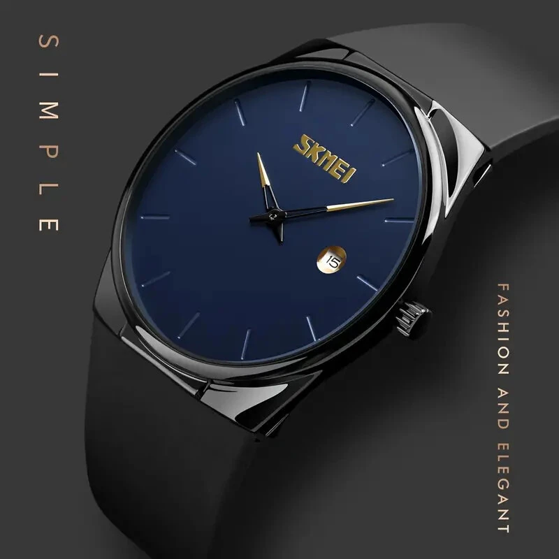 SKMEI Men's Quartz Watch Waterproof Small Dial Date Calendar Simple Fashion Sports Watch for Men Women