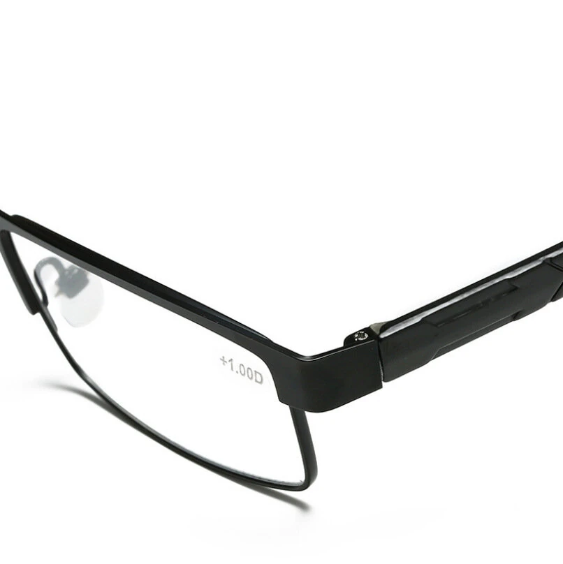 High-quality Lightweight Alloy Reading Glasses for Men Women Anti-Blue Light Comfortable Square Frame Presbyopic Glasses