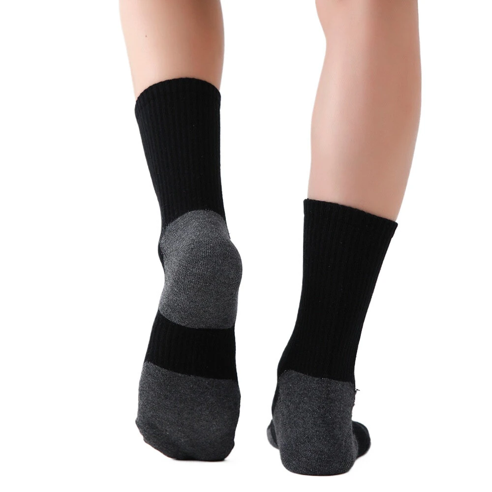 5 Pairs Men's Mid-calf Socks Sweat Anti-odor Sports Socks for Spring Autumn Winter Outdoor Running Basketball Socks Thick Warm Male Socks Large Size 39-45