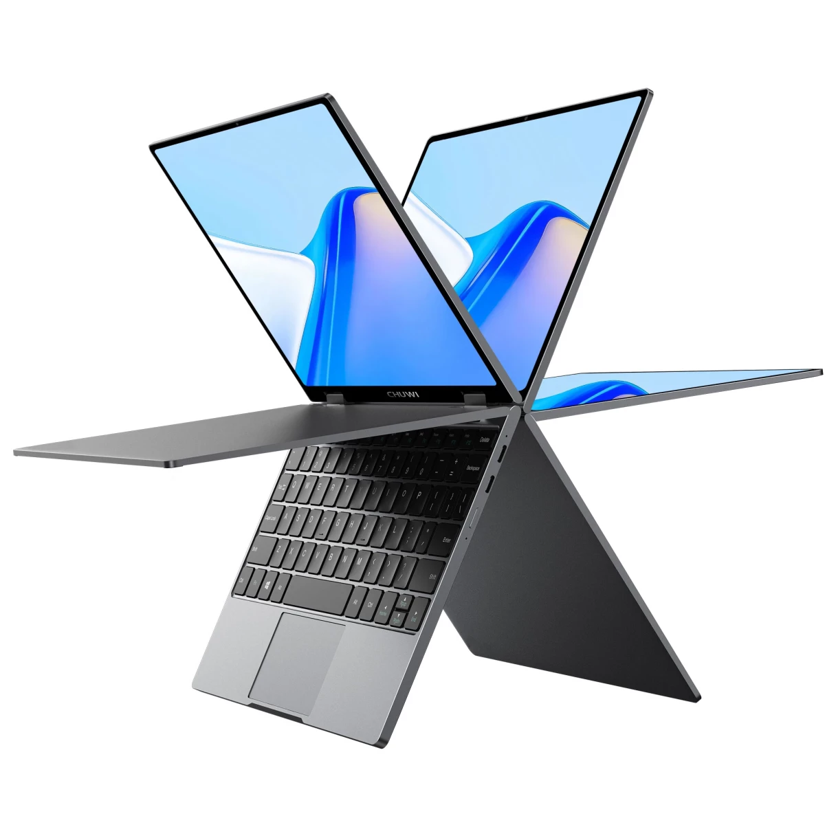 CHUWI MiniBook X 2 in 1 Yoga Laptop 10.51 Inch Intel Twin Lake N150 12GB DDR5 512GB SSD 360° Flip Touch Screen WiFi 6 Windows 11 Backlit Keyboard Narrow Bezel Notebook