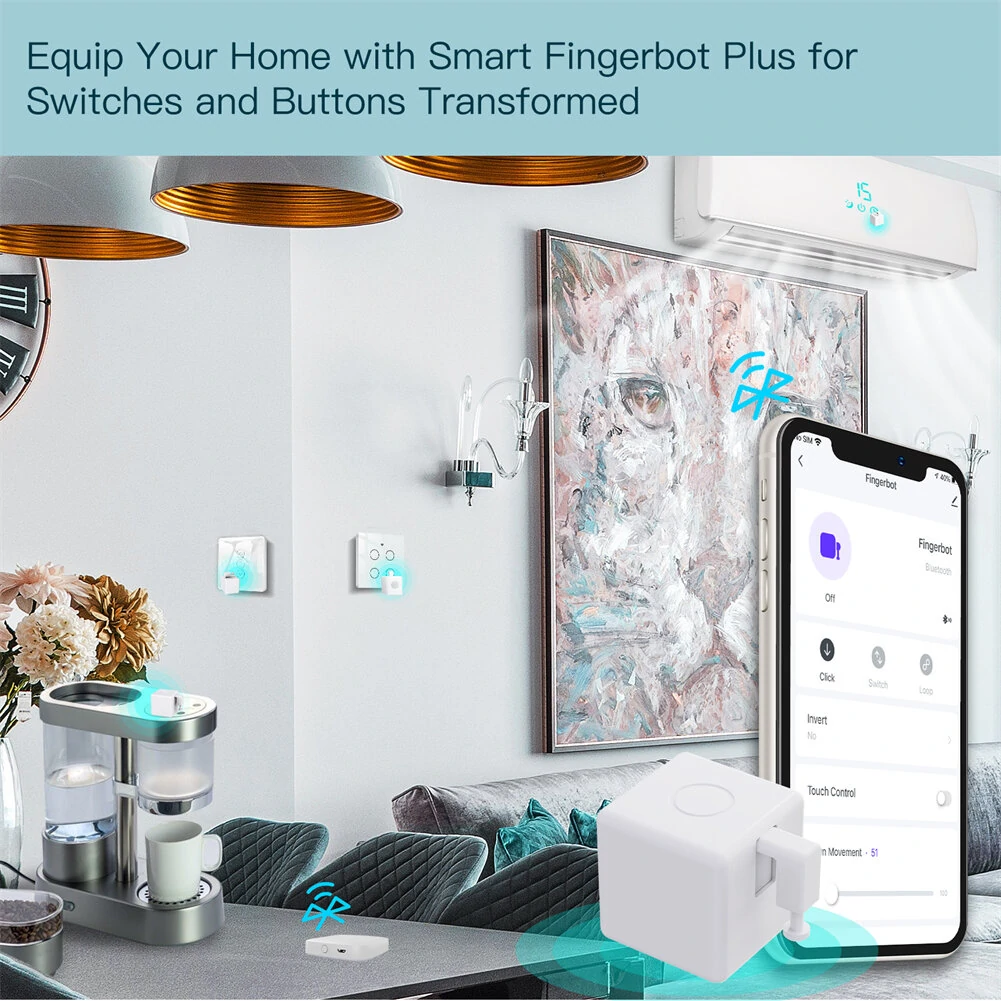 Tuya Finger Robot Switch Smart Home Bluetooth Mechanical Arms Bot Button Pusher Smart Life App Voice Control Alexa Google Home