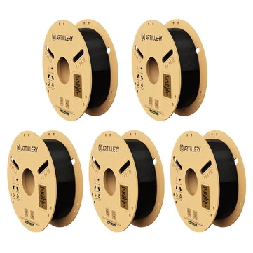 Artillery PLA 3D Printer Filament 1.75mm 5KG Black High Precision Eco-Friendly Zero Bubble Perfect for Models and Mechanical Parts