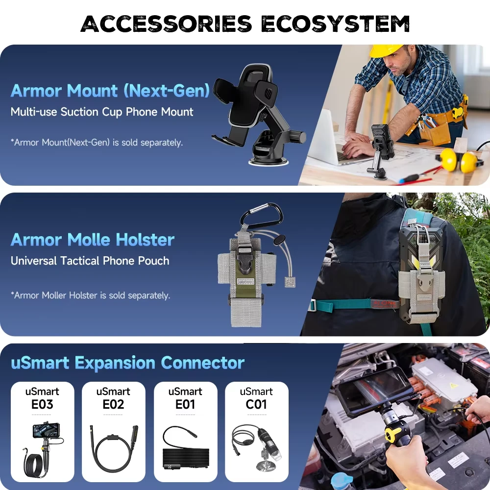 Ulefone Armor 34 5G AI 25500mAh 32GB RAM 512GB ROM 50MP Triple Camera 64MP Night Vision 6.95 inch 120Hz Versatile LED Light Warning Light 66W Fast Charge Android 15 Dimensity 7300 Android 15 NFC IP68 IP69K Waterproof Rugged Smartphone