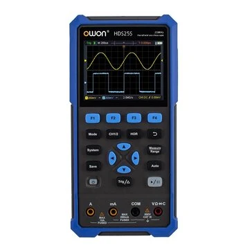OWON HDS25/HDS25S 25MHz Dual Channel Oscilloscope with Multimeter 250MSa/s Sampling Rate LCD Display Waveform Generator