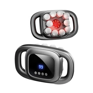 KONKA 10-Head Deep Tissue Massage Gun Professional Fascia Gun With 99 Speeds 32KG Strong Force LED Display Quiet Motor & Red Light Therapy