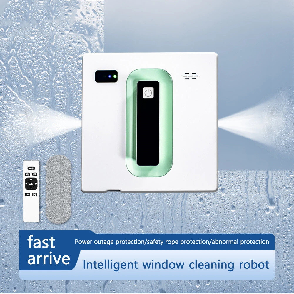 [EU Direct]PuRuiKai HCR-21 Smart Automatic Ultrasonic Water Spray Robotic  Vacuum Cleaner 2500Pa Window Cleaning Robot with APP Remote Control Two-Way Automatic Spray Electric Power Source