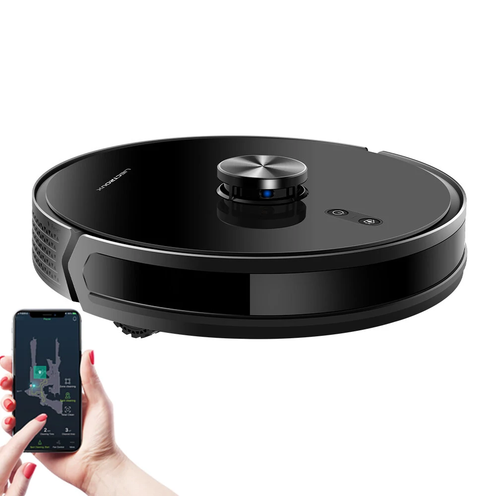 LIECTROUX X6 Robot Vacuum Cleaner 6500Pa Suction, LDS Laser Navigation, 235ml Water Tank, 400ml Dustbin, 5 Maps