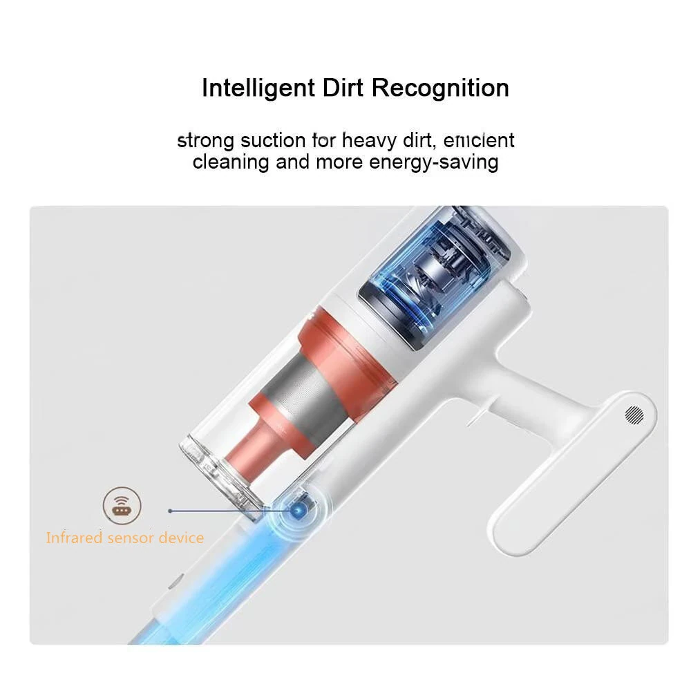 XIAOMI MIJIA Wireless Vacuum Cleaner 3,Green Searchlight 260AW Suction,110000 RPM,90min Runtime,Cordless Handheld Vacuum Cleaner