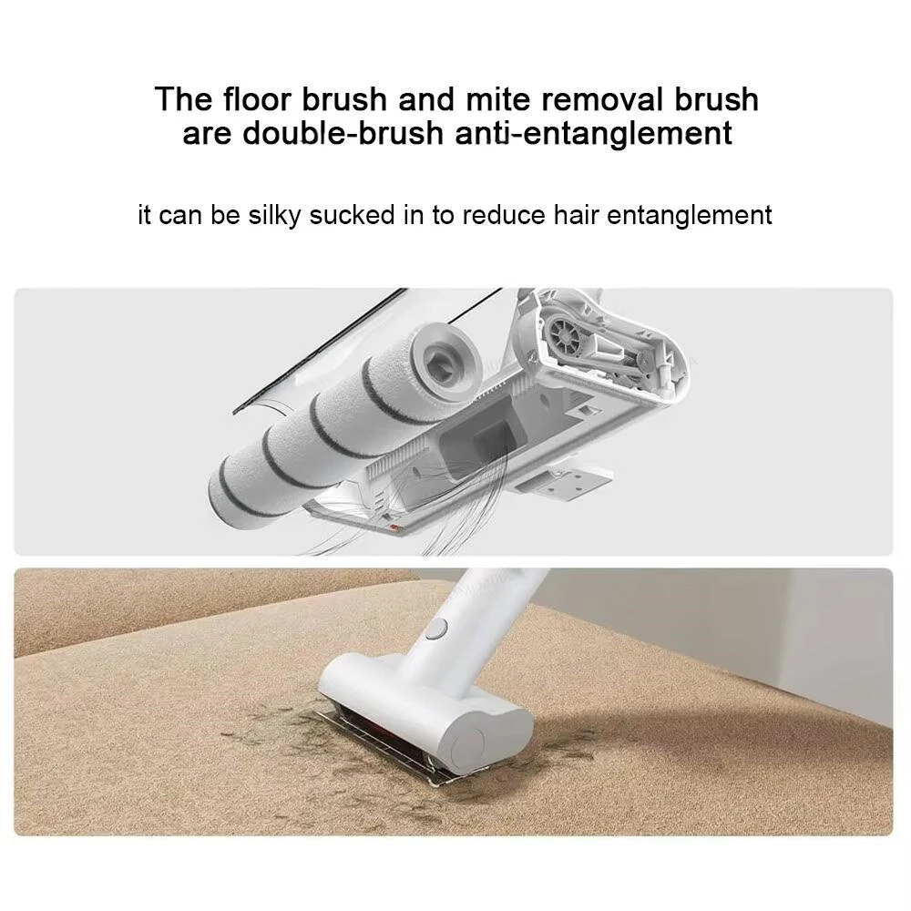 XIAOMI MIJIA Wireless Vacuum Cleaner 3,Green Searchlight 260AW Suction,110000 RPM,90min Runtime,Cordless Handheld Vacuum Cleaner