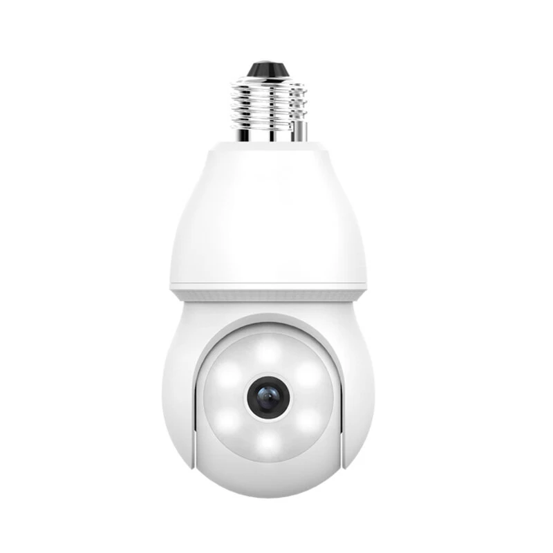 1080P 2K Wireless Light Bulb Security Camera 355° PTZ E27 IP65 Waterproof Motion Detection Auto Tracking Two Way Audio Night Vision Work with Alexa Google Assistant for Smart Home Security