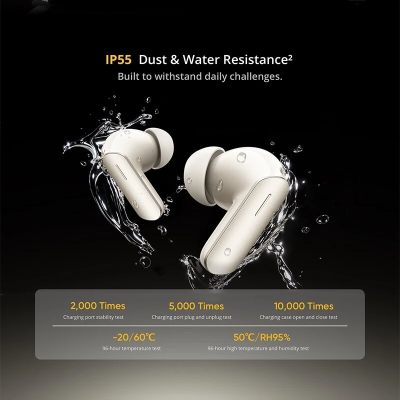 Realme Buds Air7 ANC Earbuds Wireless bluetooth 5.4 Earphone 52dB Depth Noise Cancelling AI Call Noise Reduction LHDC Hi-Res 12.4mm Deep Bass Driver 3D Surround Sound 45ms Low Delay 52H Playback Sports Headphones