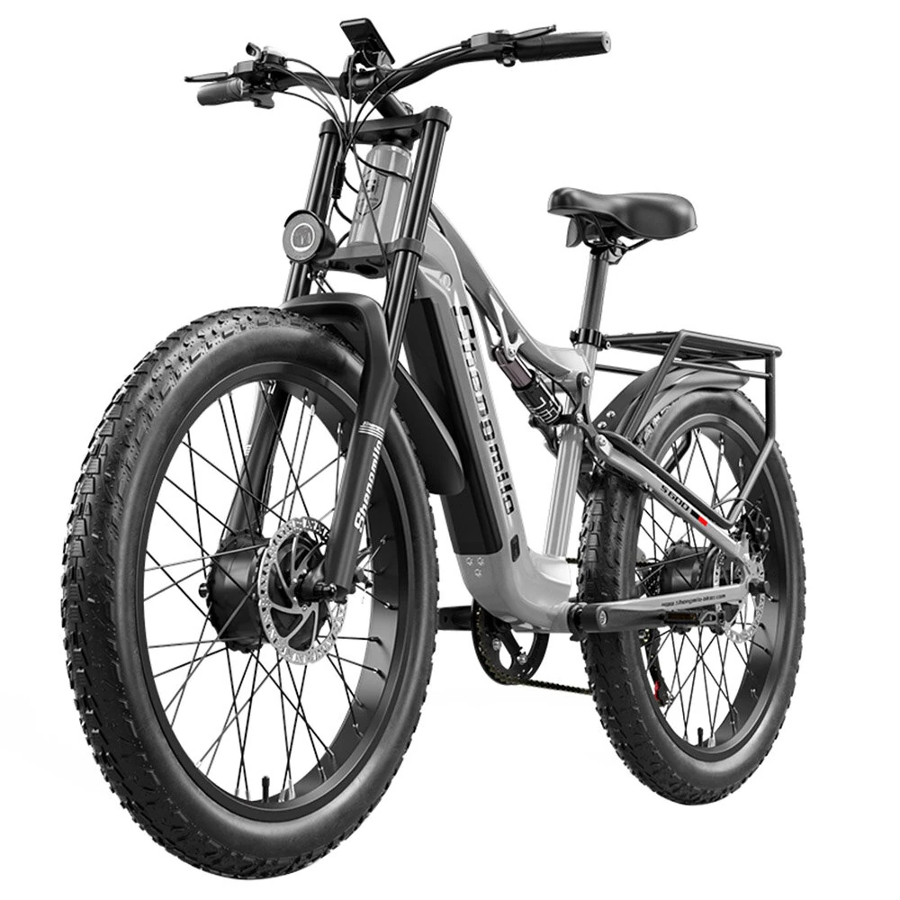 [EU Direct] Shengmilo S600 Electric Bike 48V 17.5AH SamsungBattery 1000W*2 Dual Motors 26*3.0inches Tires 90KM Max Mileage Electric Bicycle