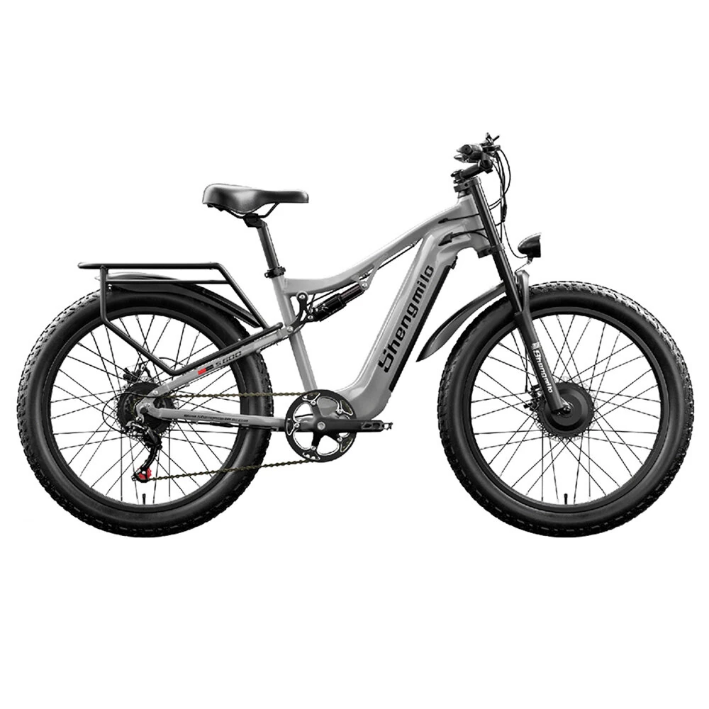 [EU Direct] Shengmilo S600 Electric Bike 48V 17.5AH SamsungBattery 1000W*2 Dual Motors 26*3.0inches Tires 90KM Max Mileage Electric Bicycle