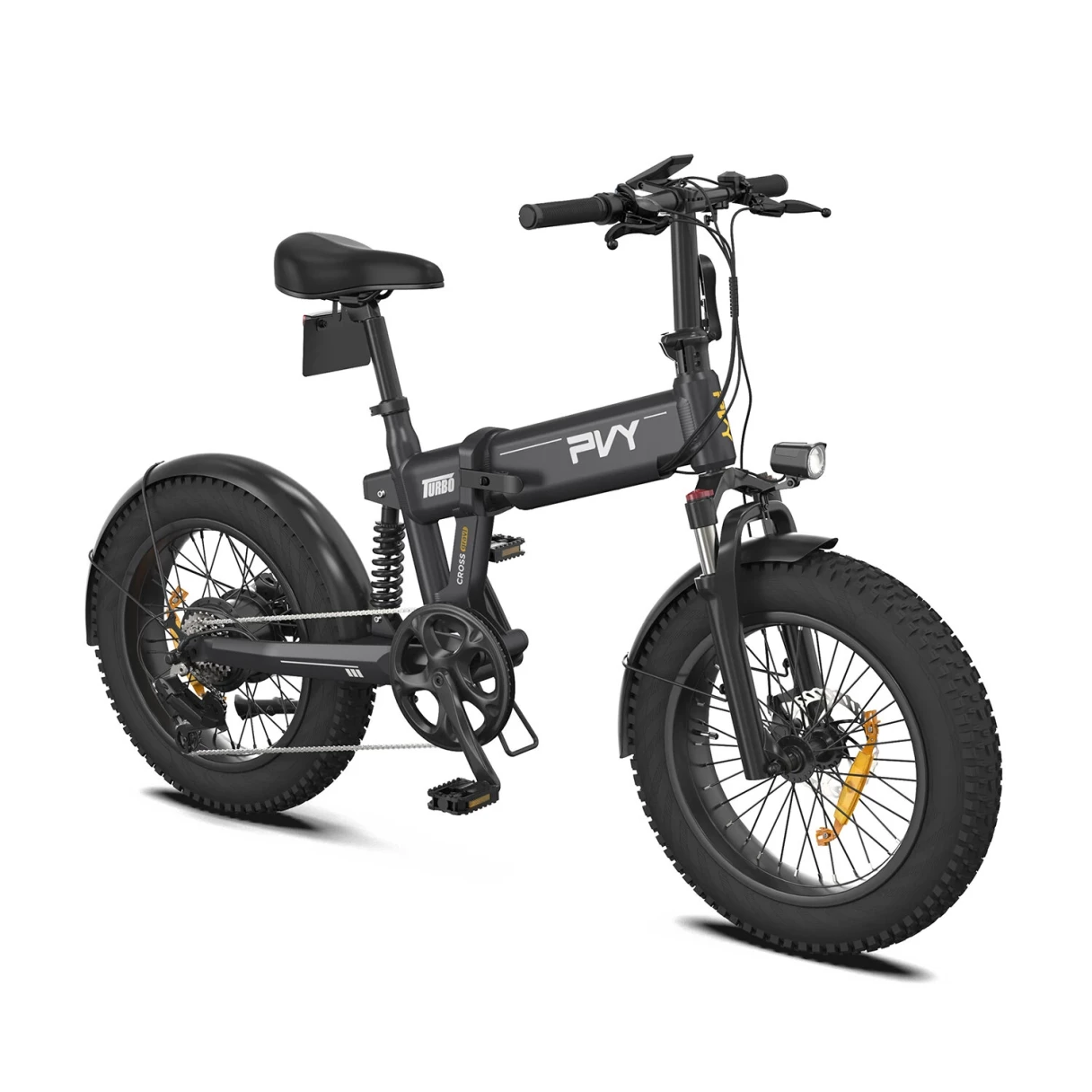 [EU DIRECT] PVY TURBO Electric Bike 48V 13AH Battery 250W Motor 20inches Tires100KM Max Mileage 150KG Max Load Folding Electric Bicycle
