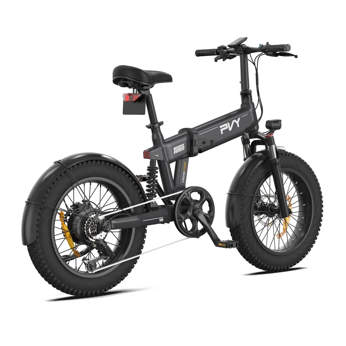 [EU DIRECT] PVY TURBO Electric Bike 48V 13AH Battery 250W Motor 20inches Tires100KM Max Mileage 150KG Max Load Folding Electric Bicycle