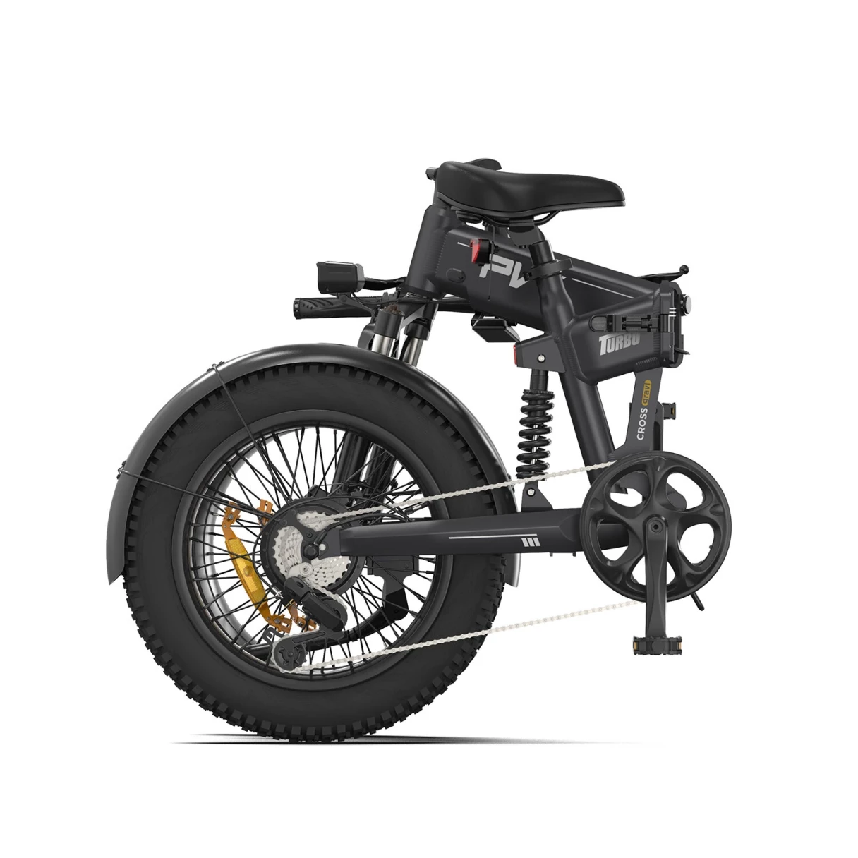[EU DIRECT] PVY TURBO Electric Bike 48V 13AH Battery 250W Motor 20inches Tires100KM Max Mileage 150KG Max Load Folding Electric Bicycle