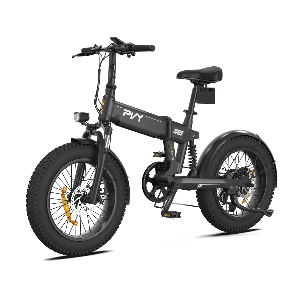 [EU DIRECT] PVY TURBO Electric Bike 48V 13AH Battery 250W Motor 20inches Tires100KM Max Mileage 150KG Max Load Folding Electric Bicycle