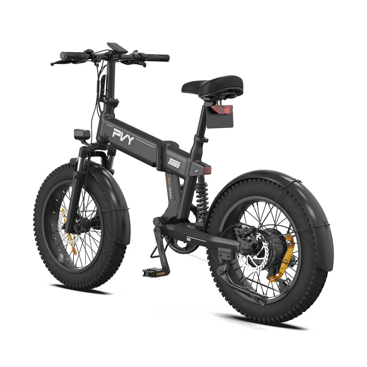 [EU DIRECT] PVY TURBO Electric Bike 48V 13AH Battery 250W Motor 20inches Tires100KM Max Mileage 150KG Max Load Folding Electric Bicycle