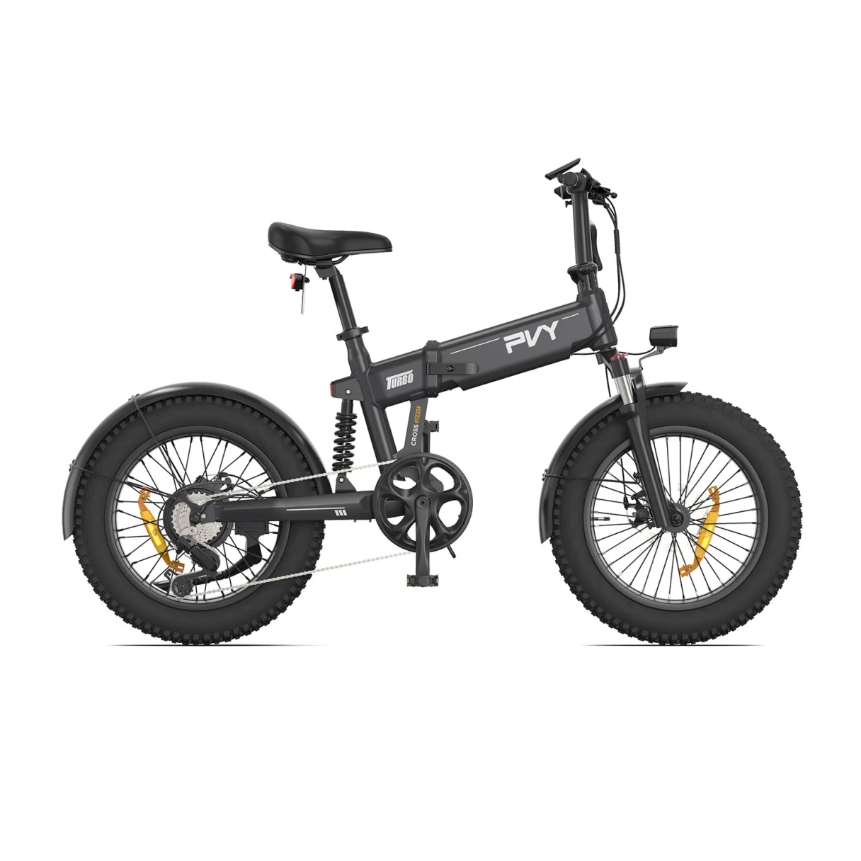 [EU DIRECT] PVY TURBO Electric Bike 48V 13AH Battery 250W Motor 20inches Tires100KM Max Mileage 150KG Max Load Folding Electric Bicycle