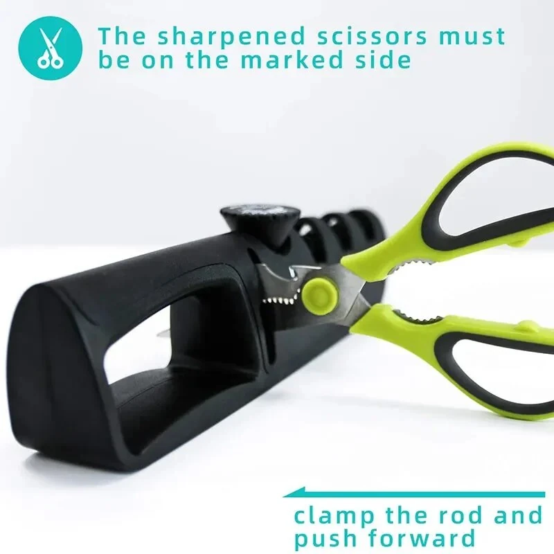 Multifunctional 4-Stage Knife Sharpeners with Adjustable Angle Knob - Premium Quality Handheld Knife Sharpener Small Portable Knife Sharpener for Scissors
