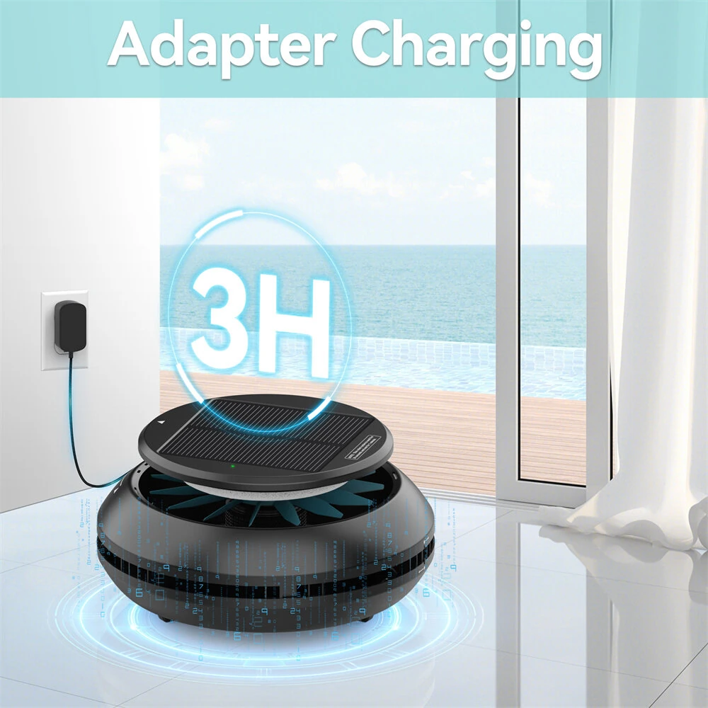 [EU Direct] INSE Y60 Solar-Powered Robotic Pool Skimmer Cordless Automatic Pool Cleaner with Dual Charging,Spot Cleaning & Self-Parking Rechargeable Robot for Above/Inground Pools