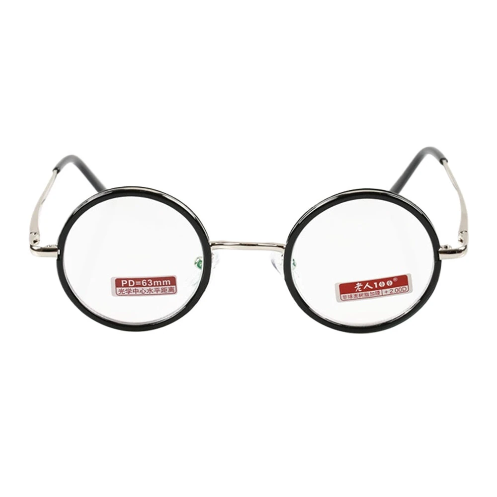 Retro Round Metal Frame Reading Glasses Minimalist Anti-blue Light Presbyopia Eyeglasses