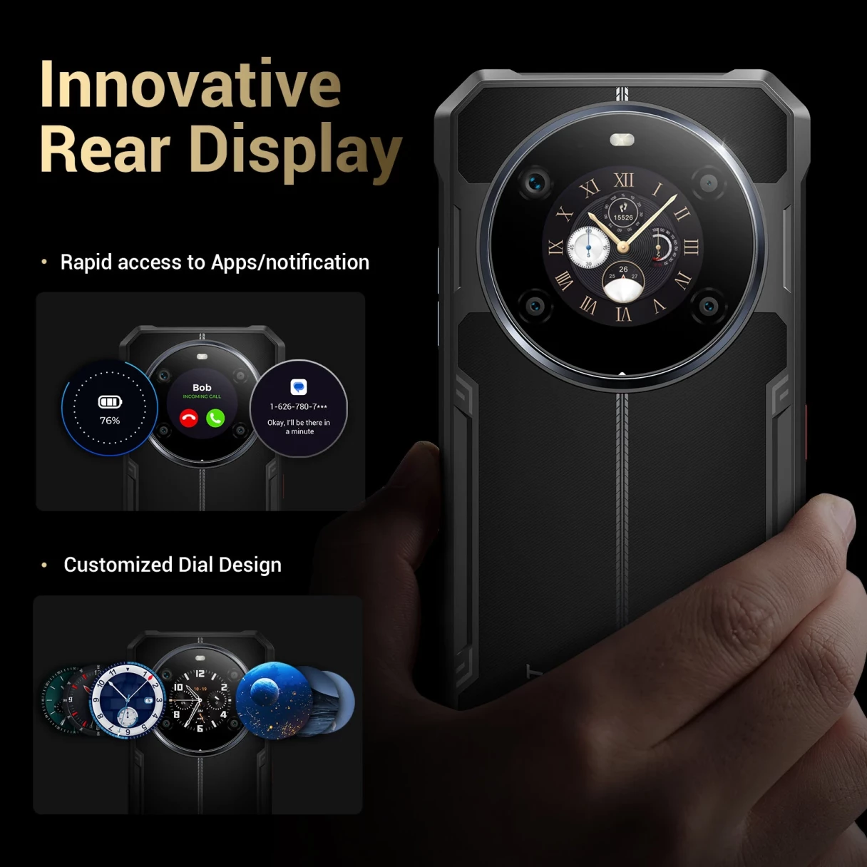 [EU Direct]FOSSiBOT F109S Dual Display Android 15 6.745 inch 24GB 256GB 10600mAh 50MP Camera NFC IP68 IP69K Waterproof Helio G81 Octa Core 4G Rugged Smartphone