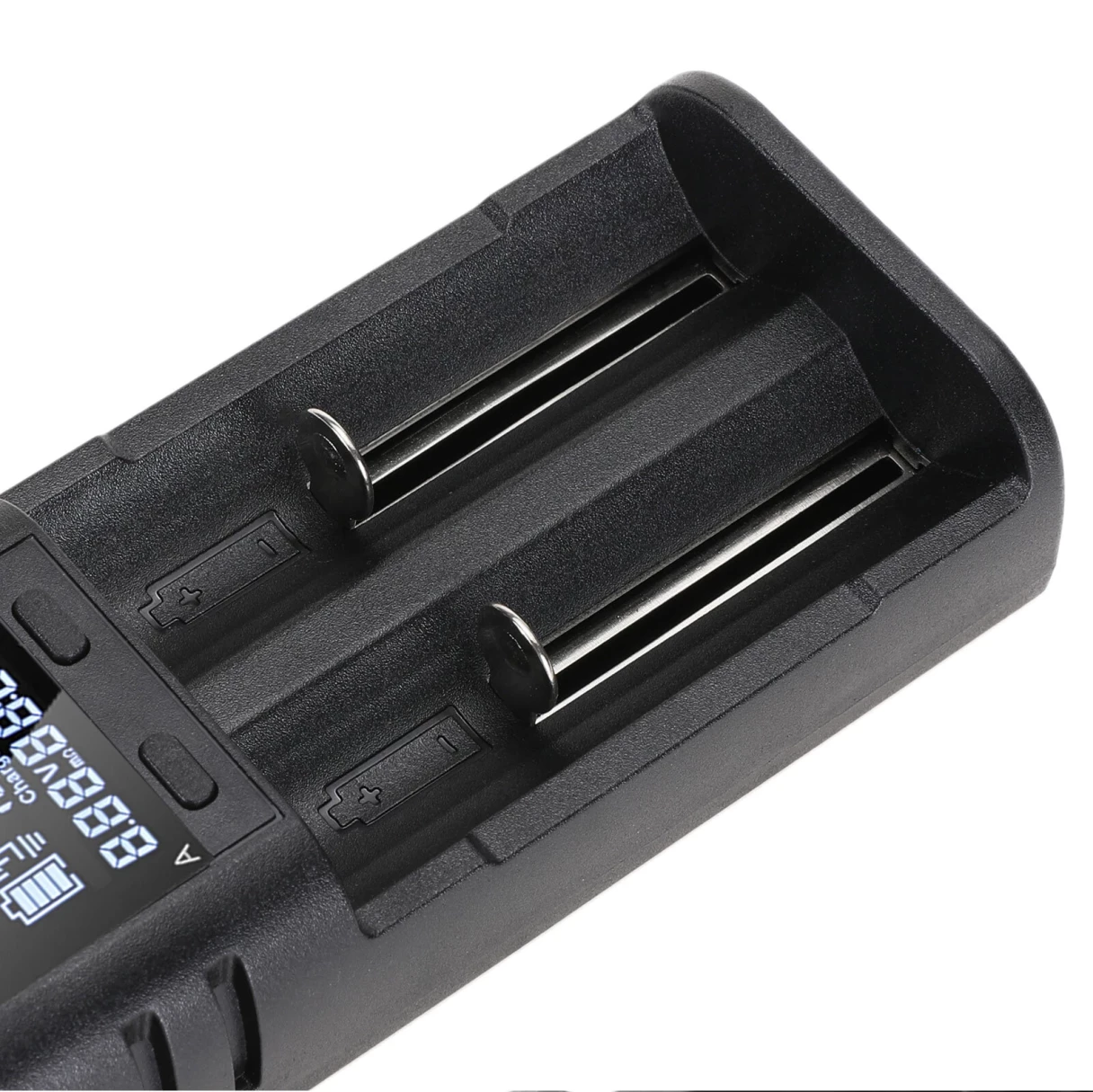 Astrolux® VC02 Intelligent 2-Slot LCD Battery Charger Type-C 2A Quick Charge Mix-charging of 1.2V Ni-MH/Ni-CD AA/ AAA/ AAAA 3.6V/ 3.7V Li-ion/ IMR/ INR/ ICR 14500/ 18650/ 21700/26650 Battery For Cells Flashlight RC Toys Home Tools