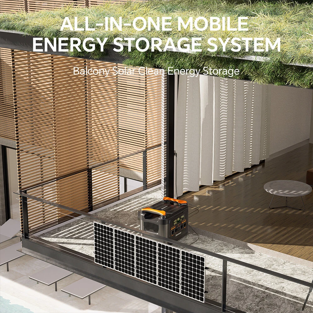 [EU Direct] Newsmy S2400 All-in-one Portable Power Station 2400W 2047.5Wh LMFP Battery Ultra Fast Charging Solar Bulit in Micro Inverter Power Solution Balcony Solar Energy Storage System Generator for Camping Home Backup/ RV