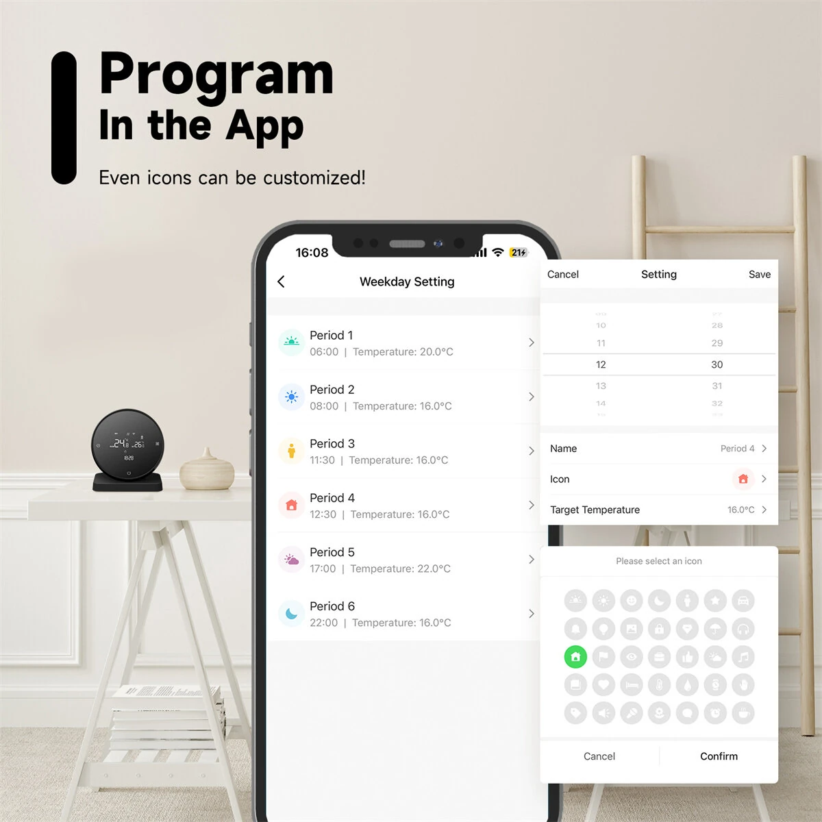Tuya Smart WiFi Thermostat Wireless Water Floor Heating Gas Boiler Temperature Controller Smart Life APP Voice Control with Alexa Google Assistant