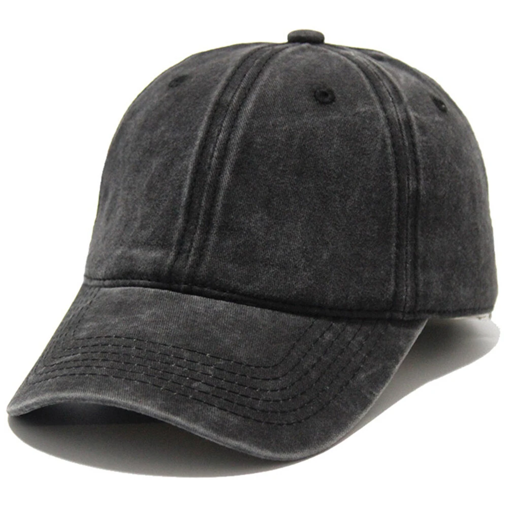 Solid Washed Denim Baseball Cap Vintage Unisex Cotton Sport Hat Outdoor Soft Breathable Versatile Sunshade Caps Women Men