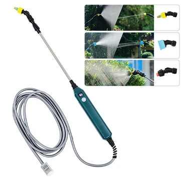 2400mAh Pressure Electric Sprayer with Battery Level Indicator Garden Spray Irrigation Tool USB Rechargeablewith 3 Nozzles for Yard Plant Garden Watering