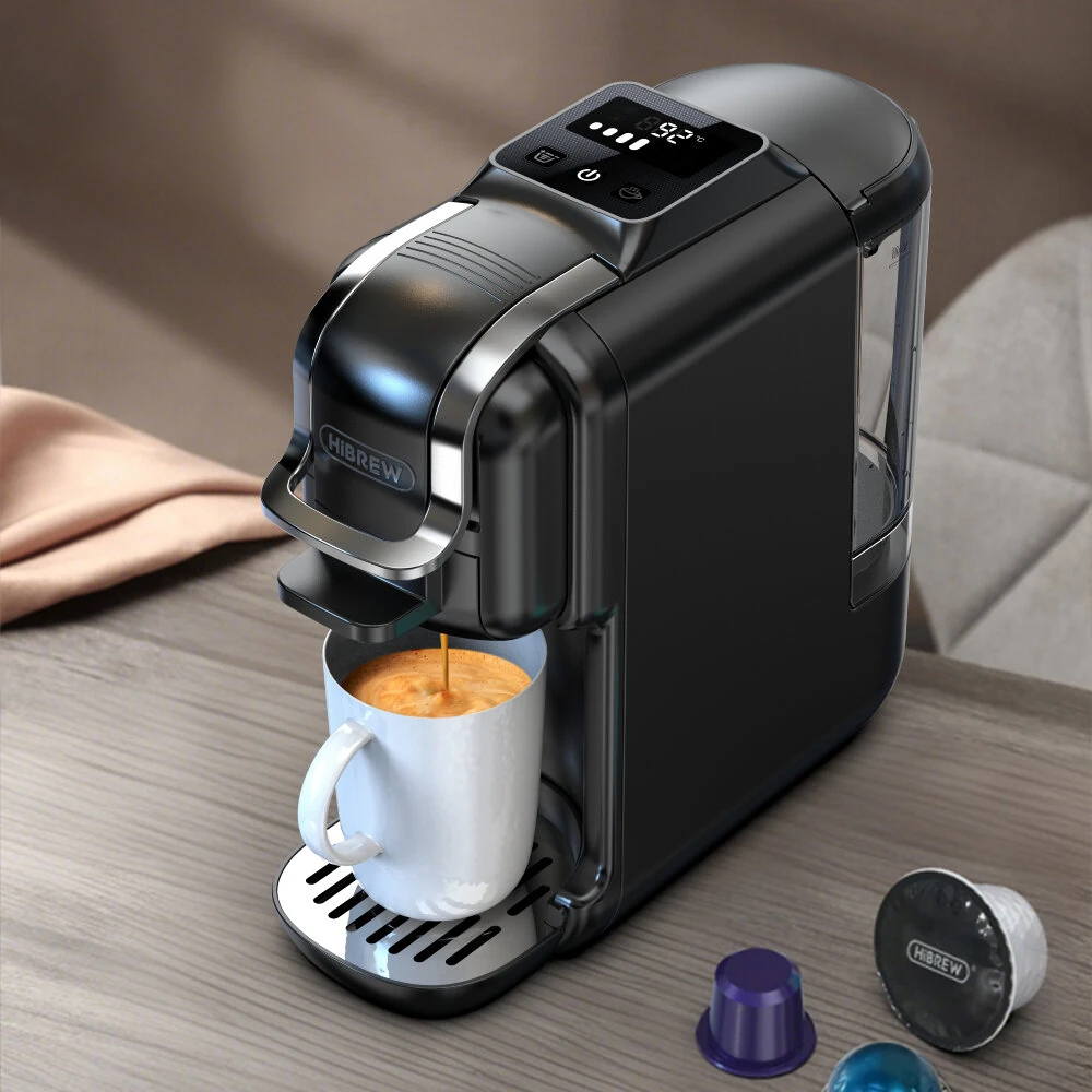 [EU Direct] HiBREW H2C 20Bar Capsule Coffee Machine 5-in-1 Espresso Machine With Touchscreen Hot & Cold Extraction Multi-Capsule Compatible Adjustable Temp