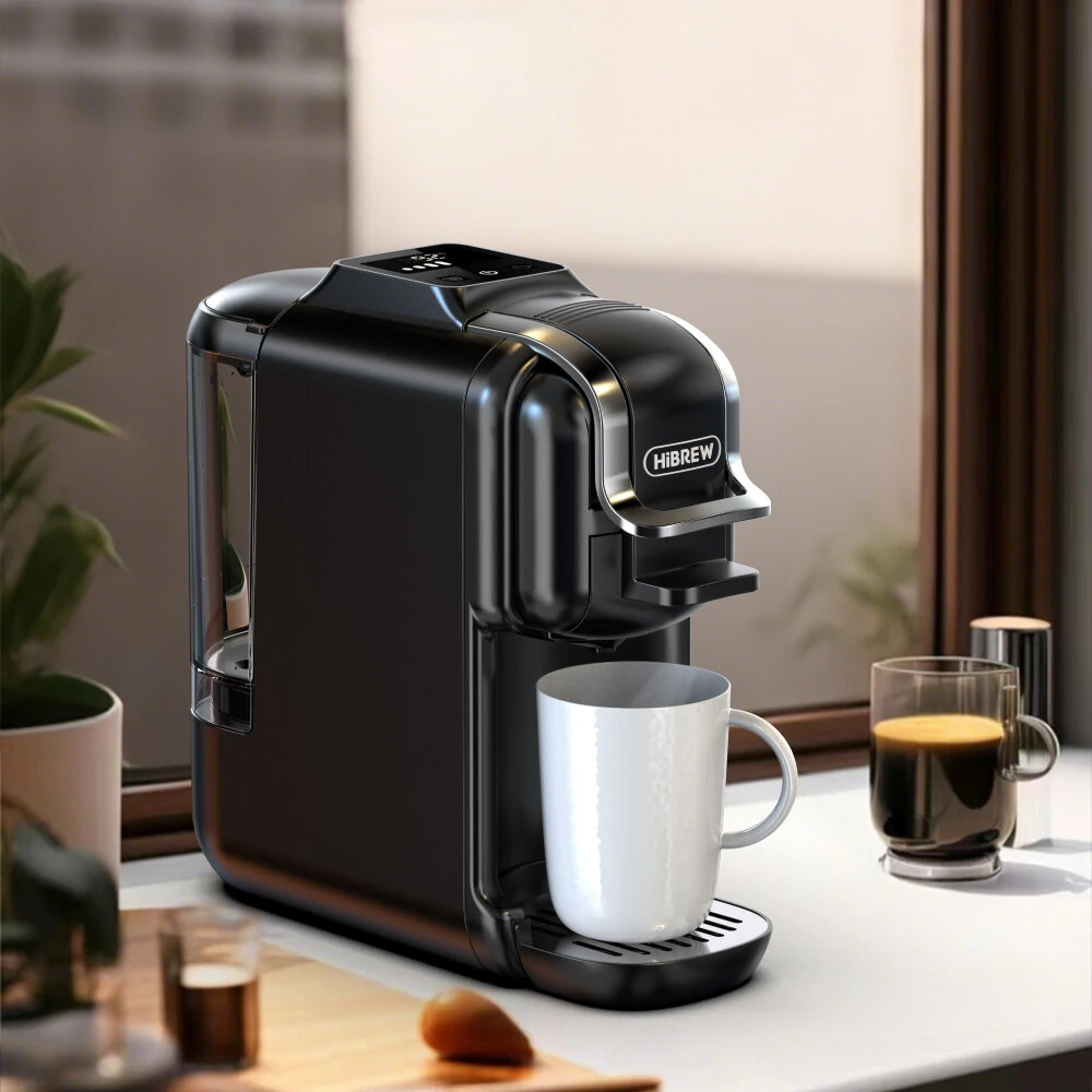 [EU Direct] HiBREW H2C 20Bar Capsule Coffee Machine 5-in-1 Espresso Machine With Touchscreen Hot & Cold Extraction Multi-Capsule Compatible Adjustable Temp