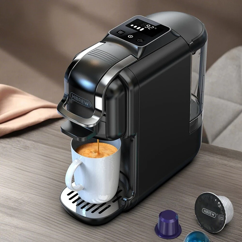 [EU Direct] HiBREW H2C 20Bar Capsule Coffee Machine 5-in-1 Espresso Machine With Touchscreen Hot & Cold Extraction Multi-Capsule Compatible Adjustable Temp
