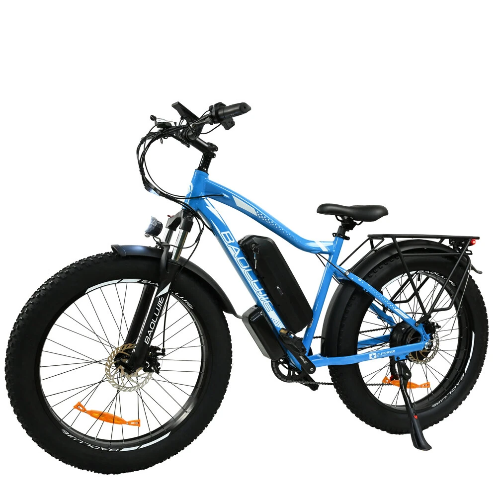 [EU DIRECT] BAOLUJIE DP2619 Electric Bike 48V 13AH Battery 750W Motor 26*4.0inch Tires 35-45KM Max Mileage 120KG Max Load Electric Bicycle