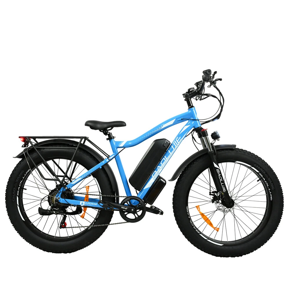 [EU DIRECT] BAOLUJIE DP2619 Electric Bike 48V 13AH Battery 750W Motor 26*4.0inch Tires 35-45KM Max Mileage 120KG Max Load Electric Bicycle