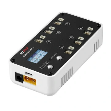 VIFLY WhoopStor 3 V3 40W 1.3A*6 6 Ports DC 1S Lipo Battery Charger Discharger with Storage Function LED Screen Support 4.2V 4.35V LIHV BT2.0 PH2.0 Plug