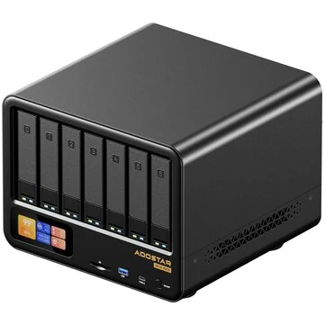 AOOSTAR WTR MAX 11 Bays NAS Mini PC With Secondary Screen AMD Ryzen 7 PRO 8845HS 32GB DDR5 1TB SSD/ 64GB DDR5 2TB SSD Triple Screen Output Windows 11 USB4 Dual 2.5G LAN Mini Computer Desktop