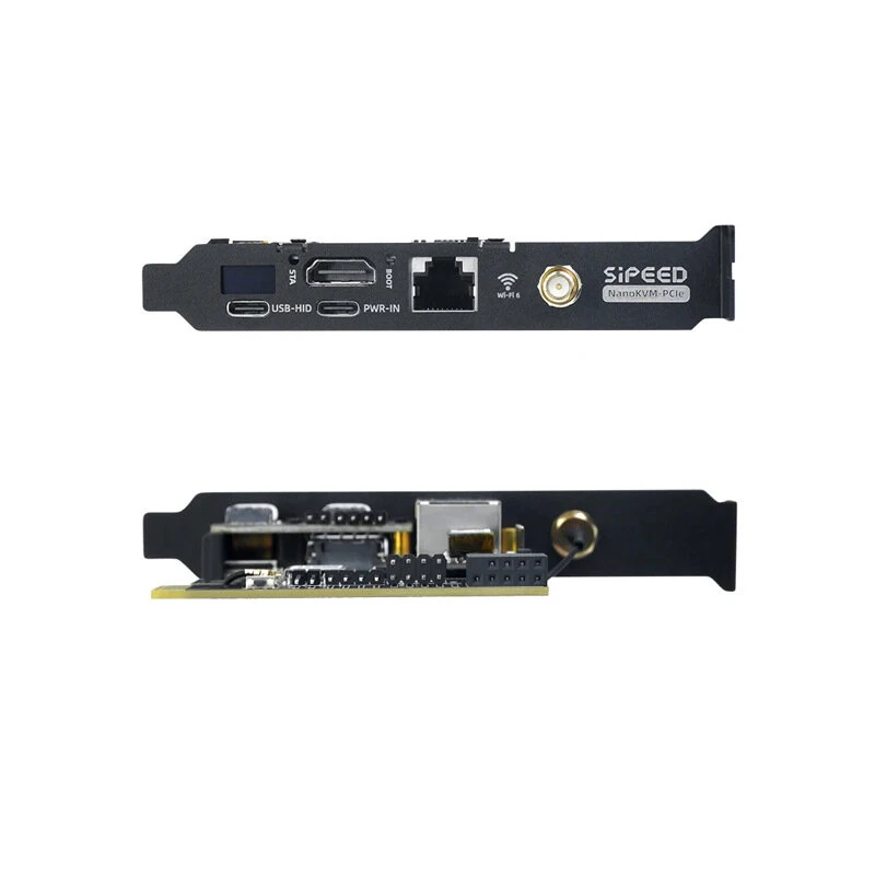 Sipeed NanoKVM PCIe SG2002 Remote Server Control 1080P 60fps RISC-V Core Silent Fanless Ethernet WiFi Module