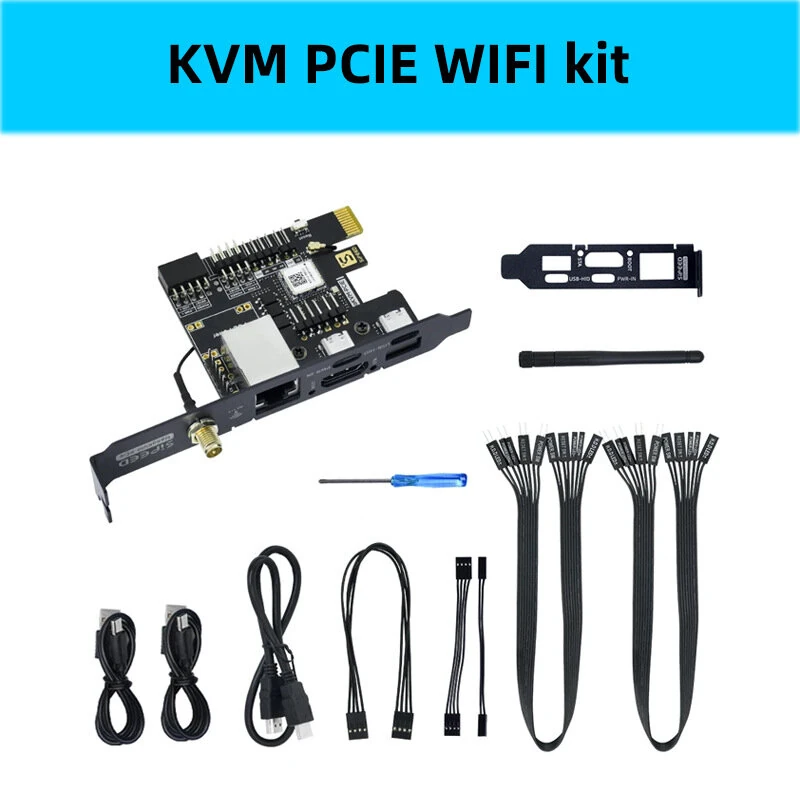 Sipeed NanoKVM PCIe SG2002 Remote Server Control 1080P 60fps RISC-V Core Silent Fanless Ethernet WiFi Module
