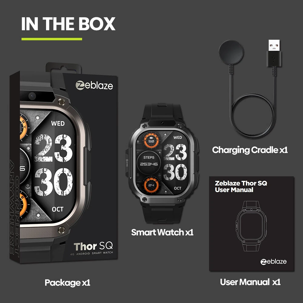 Zeblaze Thors SQ 4G GPS 2.13 inch AMOLED Google Play 2GB+16GB Front Camera Google Maps Android 8.1 Smart Watch Phone